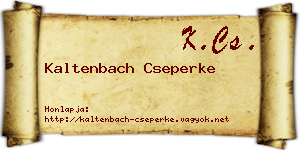 Kaltenbach Cseperke névjegykártya